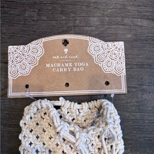 FP Movement by Free People Cream Macrame Yoga Carry Bag